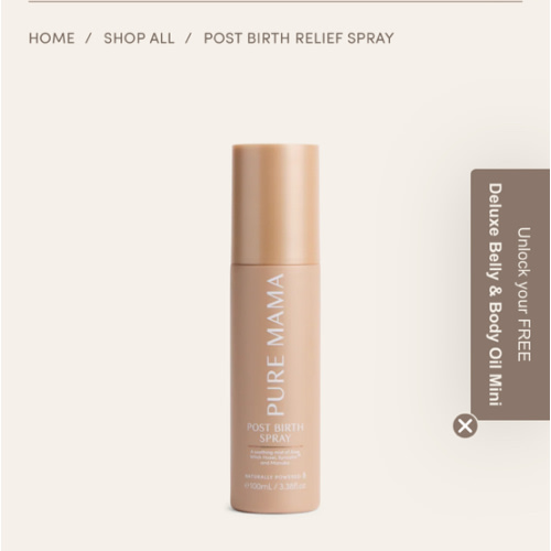Post Birth Relief Spray - Your post-birth recovery essential – PURE MAMA Skincare USA