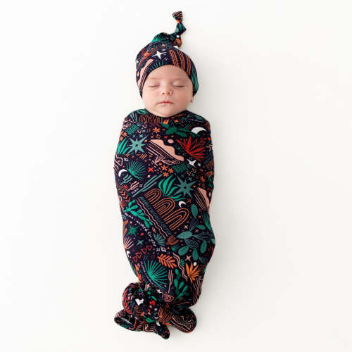 The Forever Swaddle Blanket | Desert Cactus (Midnight) – Raising Mama