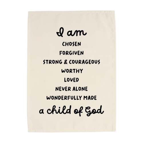 Biblical Affirmations Banner: Wall Art for Kid's Rooms, Nursery & Playroom – Hunny Prints®