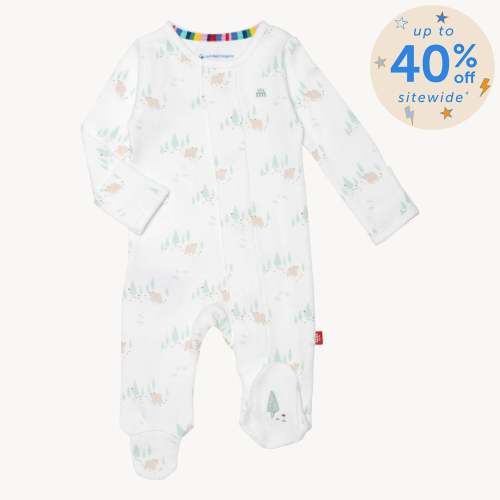 babe in the woods organic cotton magnetic parents favorite footie – Magnetic Me