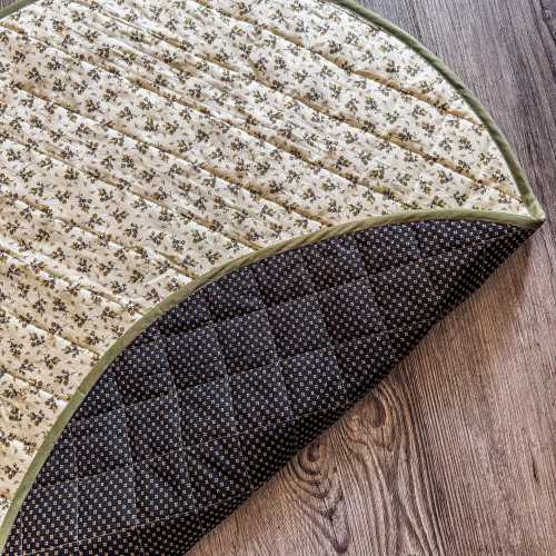 Reversible Quilted Baby Play Mat: Cotton Tummy Time Mat