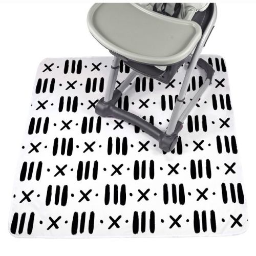 JumpOff Jo Baby Splat Mat for Under High Chair – Washable Waterproof Baby Floor Mat for Arts and Crafts Playtime and Dining Table or Booster Seat, 51"x51"