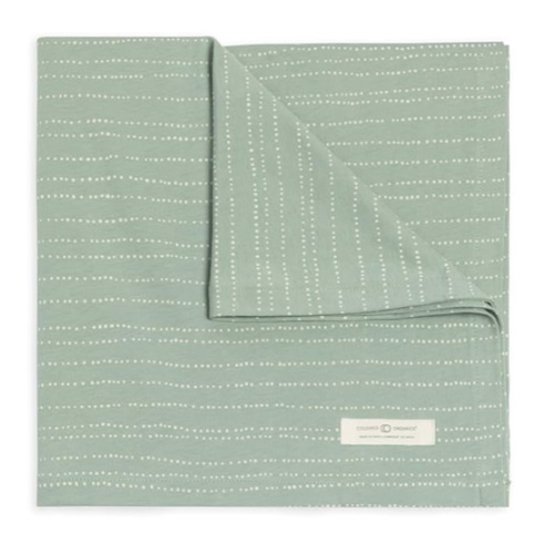 Colored Organics Baby Organic Cotton Swaddle - Infant Receiving Blanket - Pebble/Jade