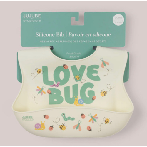 JuJuBe x Studio Oh! Food-Grade Silicone Bib - Love Bug