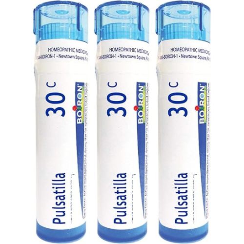 Boiron Pulsatilla 30c Homeopathic Medicine for Cold with Thick, Yellow Discharge - Pack of 3 (240 Pellets)
