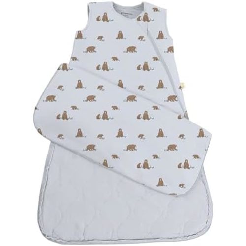 GUNAMUNA günamüna Unisex Baby, Toddler Wearable Blanket, Sleeping Bag Bamboo Rayon, Sleep Sack with Diaper Zipper, 1.0 TOG