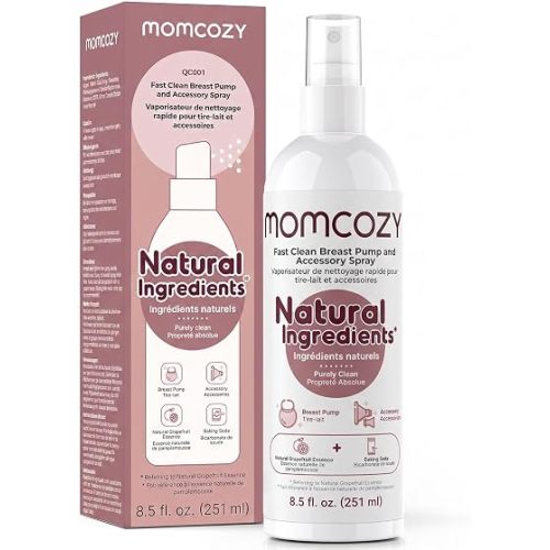 Momcozy Electric Breast Pump Cleaning Spray, Milk Fat Removal, 8.5 Fl Oz