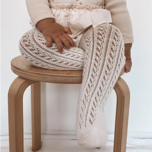 Girls Sadie White Tights – Arabella & Rose