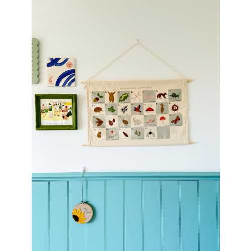 Woodland Alphabet Fabric Banner: A2 Nursery Decor, Learn to Spell