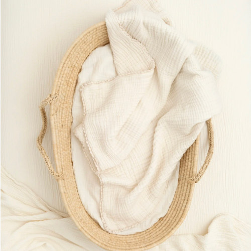 Soft, Heirloom Lace Baby Blanket | Organic Cotton Gauze | Willaby – willaby