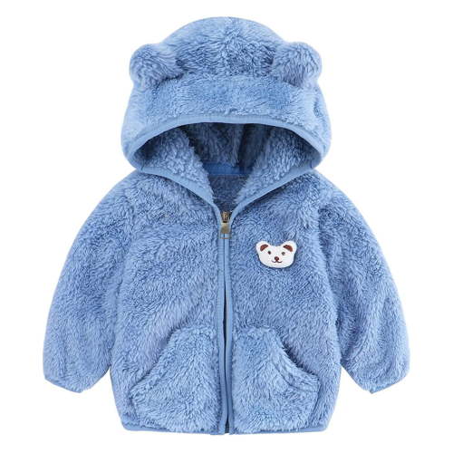 Otqutp 2024 Fashion Baby Girls Boys Long Sleeve Jacket Bear Ears Hooded Outerwear Zipper Warm Winter Lightweight Coat for 0 to 24 Months