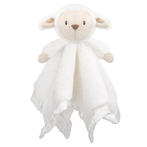 Baby Security Blanket for Boys Girls, Lovey Soft for Newborn Cute Lamb Snuggle Toy Plush Stuffed Animal, White 16 Inch