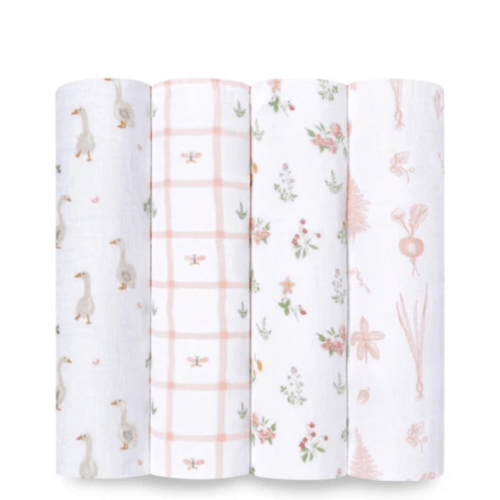 Country Floral Cotton Muslin Swaddle 4 Pack | aden + anais