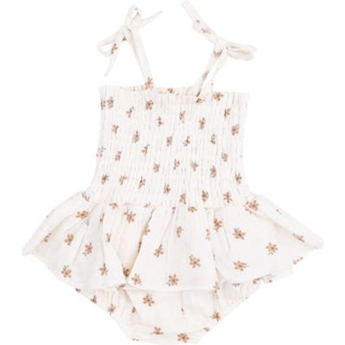 Bitty Blooms Organic Cotton Muslin Skirted Bodysuit, 6-12M