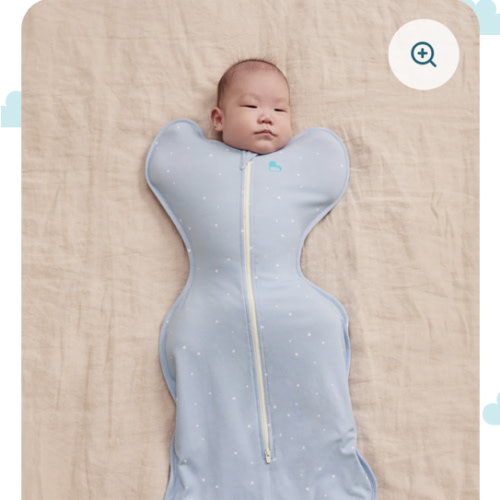 Swaddle Up™ 1.0 TOG Cotton Powder Blue Twinkle