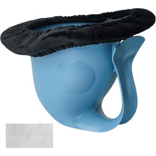 Fish Shape Cute Portable Toilet, Kids Potty Training Toilet| Top Hat Potty | for Household RV Restroom Washroom Outdoor Bathrooms Home Travel (Blue)