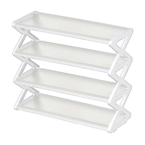 4 Tier Small Shoe Rack, Shoe Organizer, Narrow Kids Toddler Adult Shoe Storage Organizer Shelf for Closet Floor Front Door Entrance Entryway, Free Standing Shoe Rack Organization Shelves