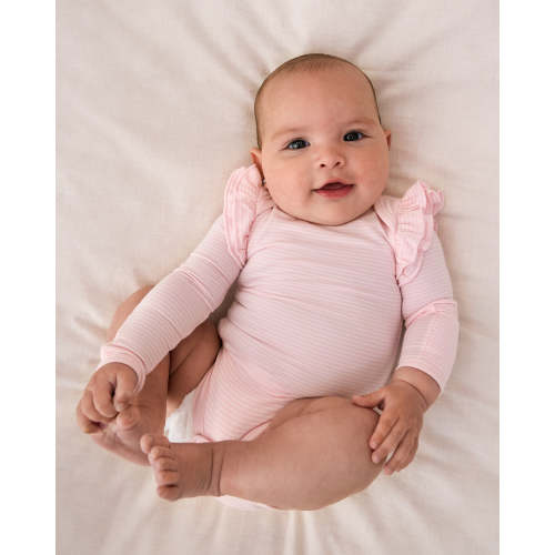 Prima Pink Stripe Flutter Bodysuit – Little Sleepies