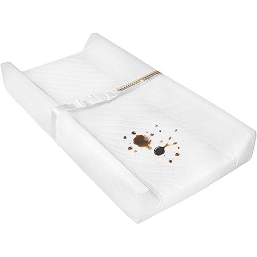 Waterproof Changing Pad for Baby, Non-Slip Wipeable Diaper Changing Mat with Safety Strap 32x16 Inch Infant Diaper Changing Pad Suitable for Dresser & Table