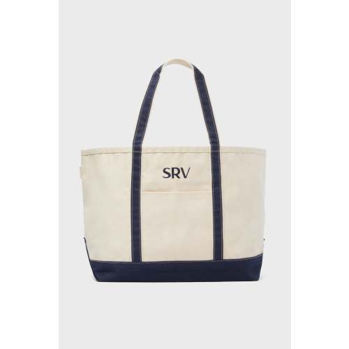 Navy Large Canvas Tote