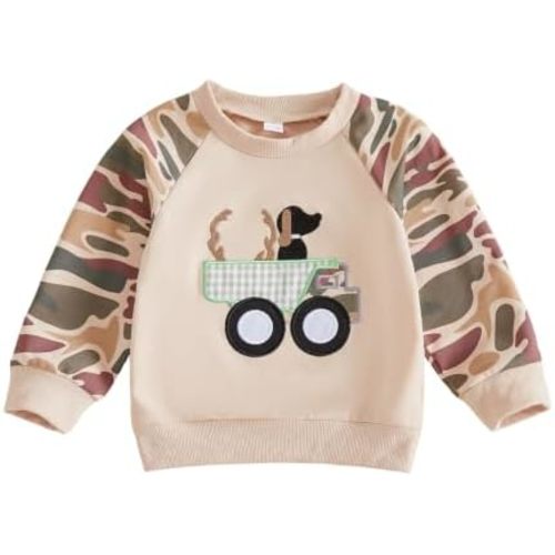 Bagilaanoe Toddler Baby Boy Long Sleeve Sweatshirt Hunting Outfit