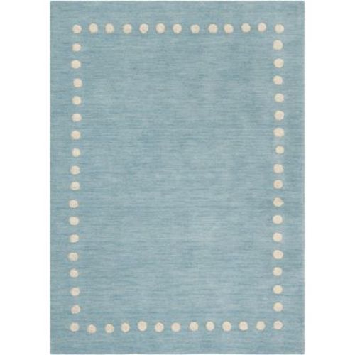Safavieh Kids SFK802 Hand Loomed Indoor Accent Rug - Blue/Ivory - 4'x6' - Safavieh