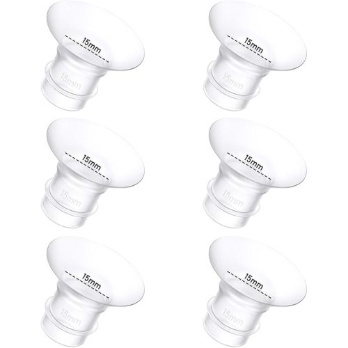 6Pcs Breast Pump Flange Insert 17mm Compatible with Momcozy/Spectra/Medela/eufy/Elvie/Lansinoh/Paruu P10 Breast Pump, Fit for Momcozy M5/M9/M6/V2 Pro/V2 pro/S12 Pro/eufy E10 S1 S1 Pro, 24mm Flange