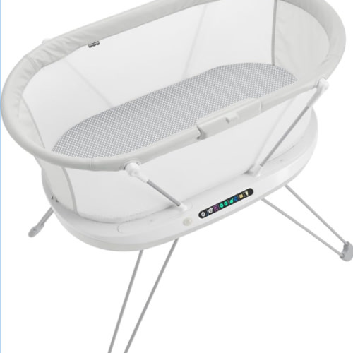 Fisher-Price Baby Bedside Sleeper Luminate Bassinet with Sound Detection plus Customizable Lights Music and Sounds for Newborns 0+ Months