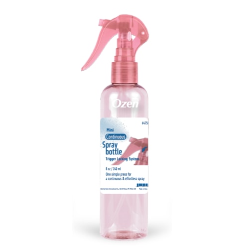 Ozen Mini Continuous Spray Bottle 8oz (240ml) Pink Transparent