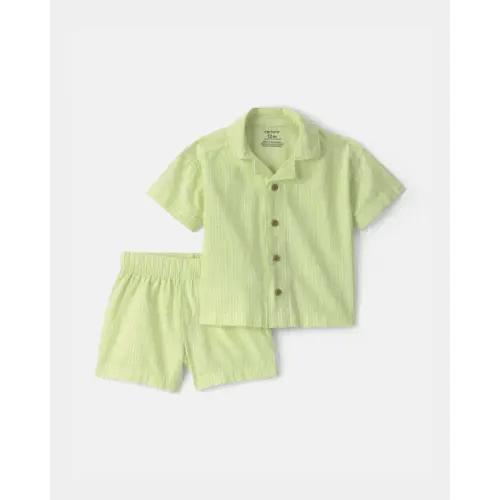Baby Boy 2-Piece Top & Short Set - Green | Carter's