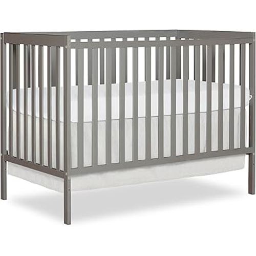 Dream On Me Synergy 5-In-1 Convertible Crib In Cool Grey , Greenguard Gold Certified