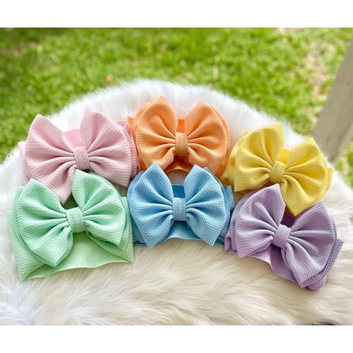 PASTEL DREAMS BUNDLE • Set of 6 Bows | Peaches & Cream, Cotton Candy, Butter, Mint Milkshake, Baby Blue, and Bleached Lilac