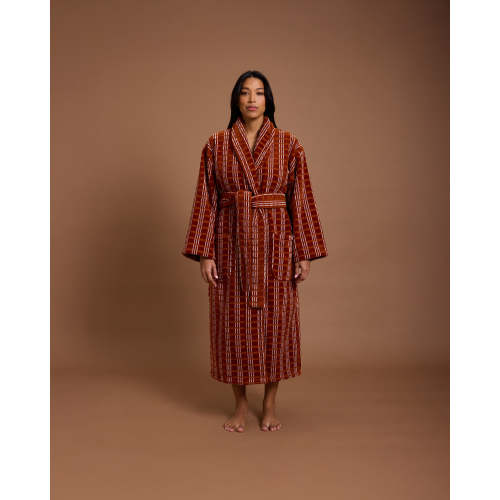 Hommey Cotton Velour Robe - Terracotta