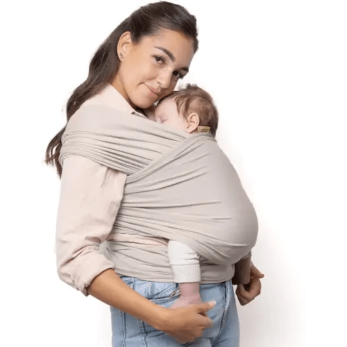 Boba Baby Wrap Carrier – Original Baby Sling Carrier for Newborns (7–35 lbs), Soft, Secure, Hands-Free & Ergonomic, Ideal for Comfortable Bonding, New Parents (Beige)