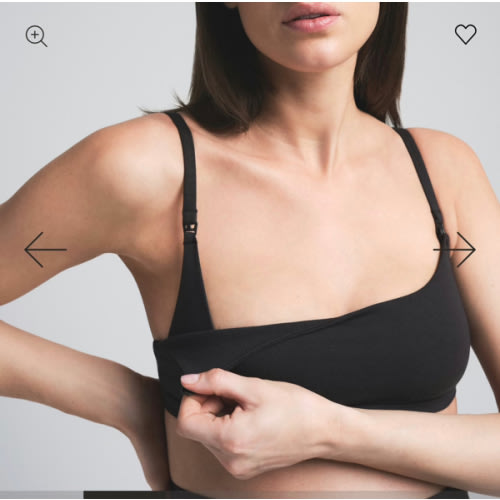 COTTON JERSEY MATERNITY NURSING SCOOP BRALETTE | SOOT | SKIMS