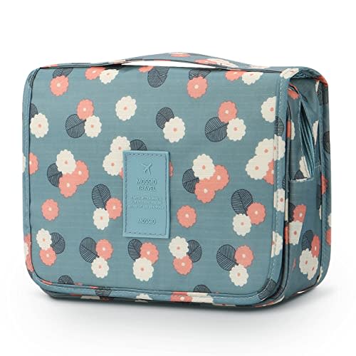 Mossio Hanging Toiletry Bag - Large Cosmetic Makeup Travel Organizer for Men & Women with Sturdy Hook