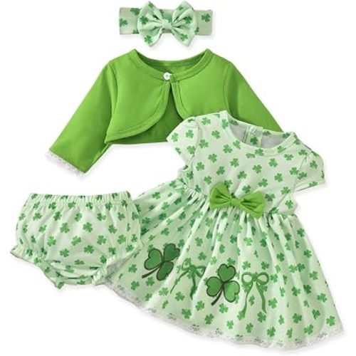 Baby Girl Easter Dress Infant 4pcs Bunny Cardigan Sets
