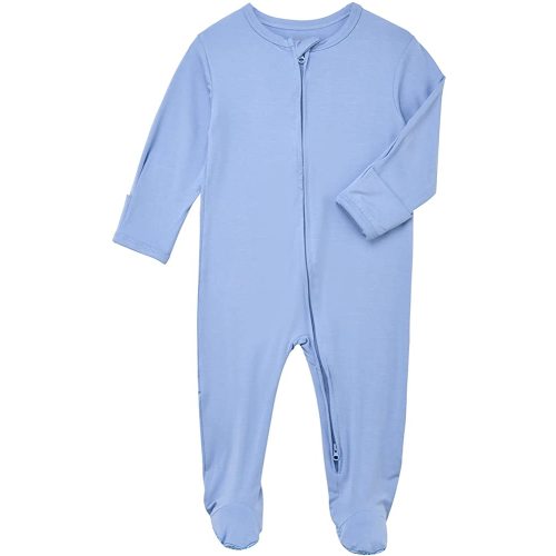 Aablexema Baby Footie Pajamas Zipper - Rayon from Bamboo Infant Footed Pjs with Mittens Sleepwear Jammies
