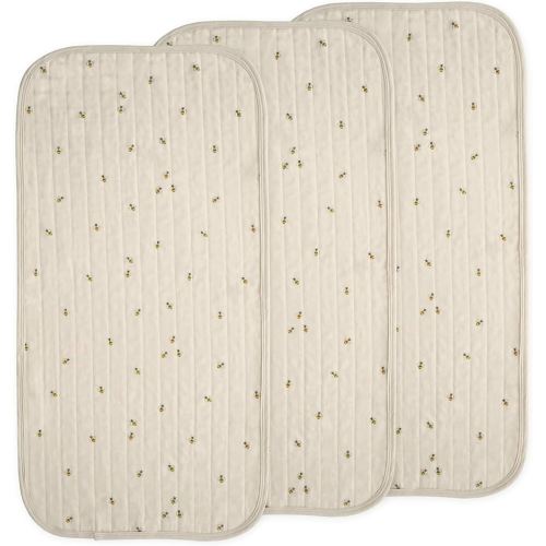mushie Waterproof Changing Pad Liners | 100% Organic Cotton | Set of 3 (Bees Combo)