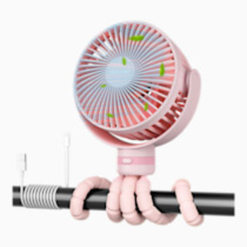 Momcozy USB Rechargeable Handheld Cooling Fan for Travel - Pink