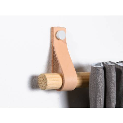 Curtain rod holder leather, tapestry hanger, wall strap, oar and macrame display