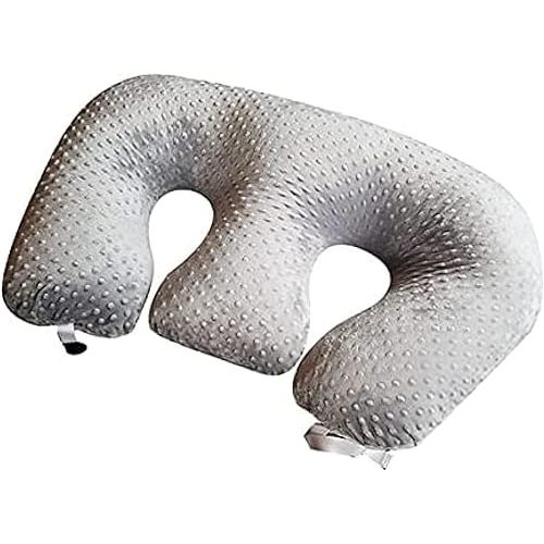 Multifunctional Nursing Pillow for Twins,Breastfeeding Pillow for Pregnant Women,Machine Washable Cotton Fabric Twin Support Pillow,Gray,Grey