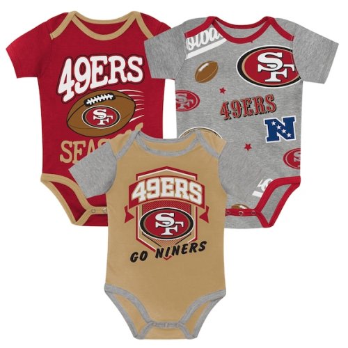 San Francisco 49ers Outerstuff Infant First Round Pick 3-Piece Creeper Set