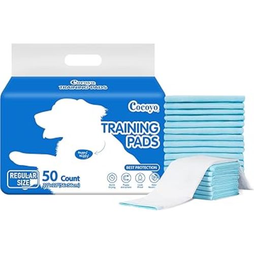 COCOYO Best Value 22"x22" Dog Training Pads 50 Count | Dog Pee Pads | Super Absorbent Puppy Pads,White