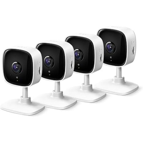 TP-Link Tapo 2K Security Camera for Baby Monitor, Dog Camera w/Motion Detection, 2-Way Audio Siren, Night Vision, Cloud & SD Card Storage, Works w/Alexa & Google Home, 4-Pack (Tapo C110P4)