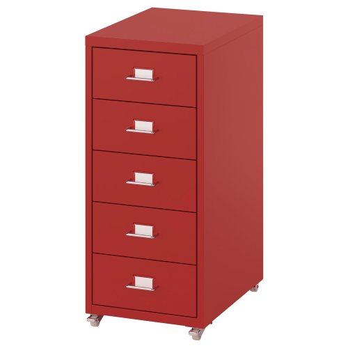 HELMER Drawer unit on casters - red 11x17 3/8x25 5/8 "