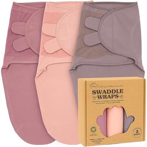 Bublo Baby Newborn Swaddles 0–3 Months – GOTS Certified Organic Cotton Baby Swaddle Blankets, Soft Breathable Infant Swaddle for Newborn Boys & Girls (3-Pack)