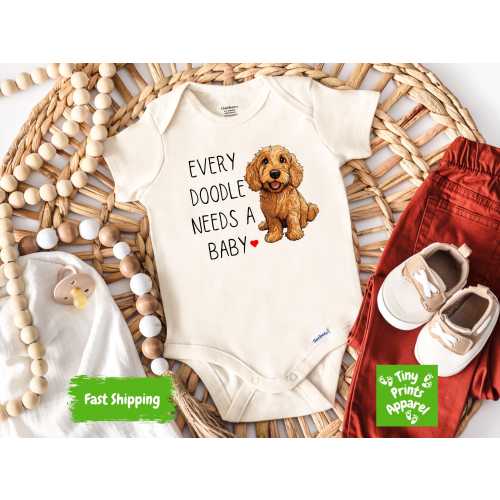 Doodle Dog Loves Baby Gerber Onesie® Bodysuit