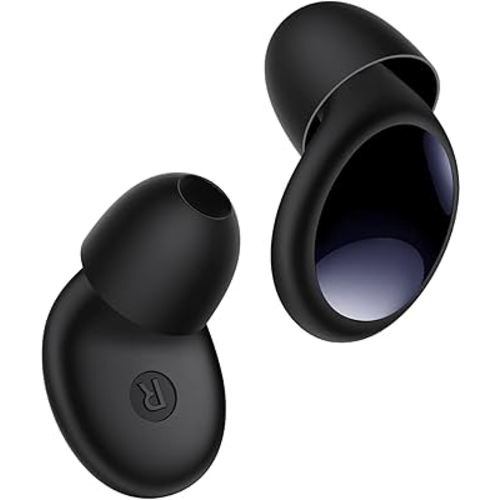 Ear Plugs for Sleeping 45dB Noise Cancelling Ear Plugs for Noise Reduction & Snoring, Concerts, Earplugs for Sleep, Sider Sleepers Airplane, Silicone Earplugs Reusable Concert Ear Plug +8Tip Obsidian