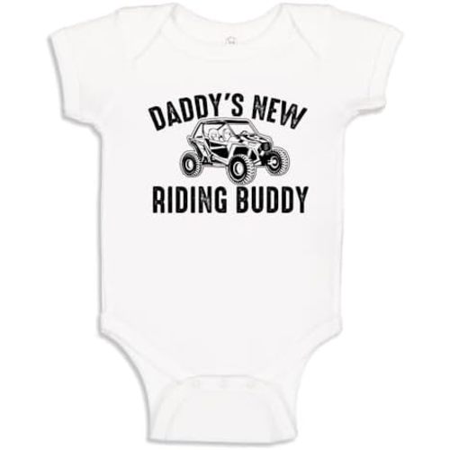 Daddy's New Riding Buddy UTV Baby Bodysuit One Piece Or Toddler Shirt UTV Side by Side Baby Gift for Dad